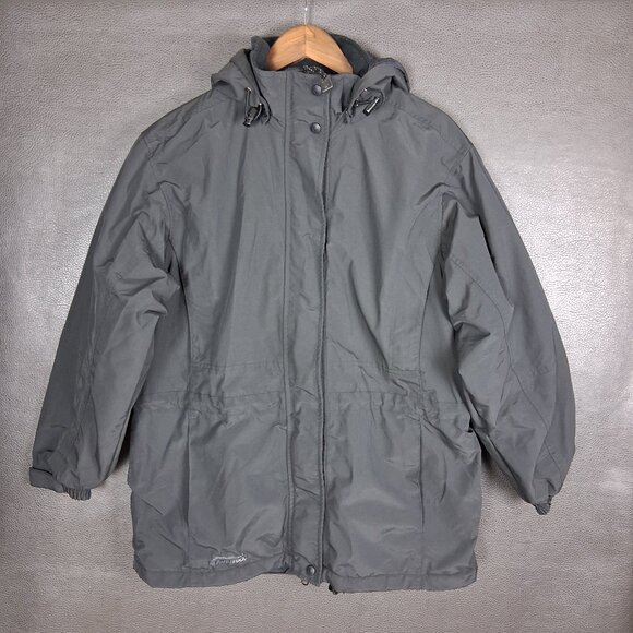 Eddie Bauer Jacket Mens Medium Weatheredge Waterproof Insulated Gorepcore Black - Picture 1 of 8